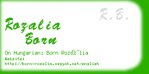 rozalia born business card